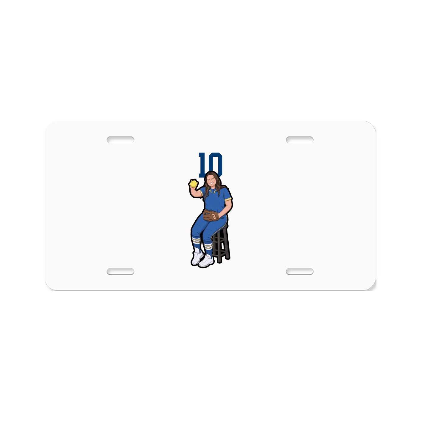 License Plate — Number Top in Classic