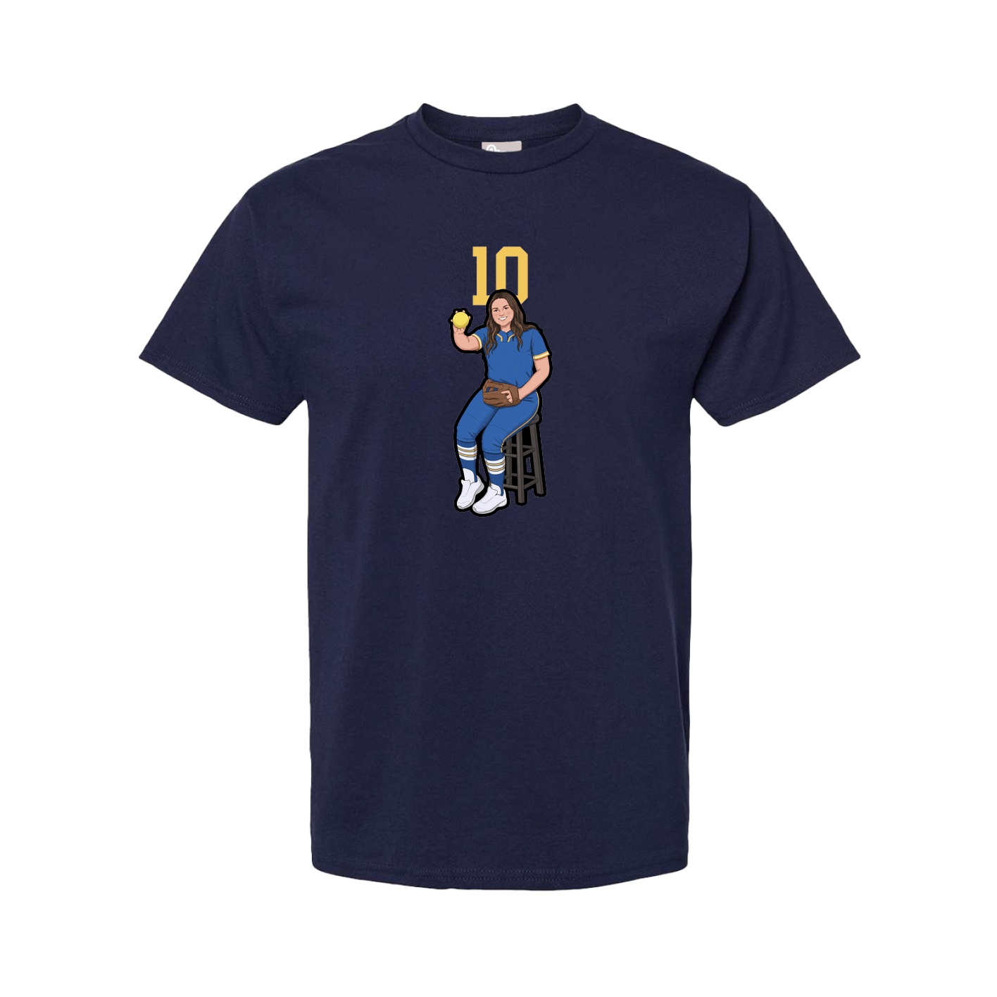 Youth Tee — Number Top in Navy