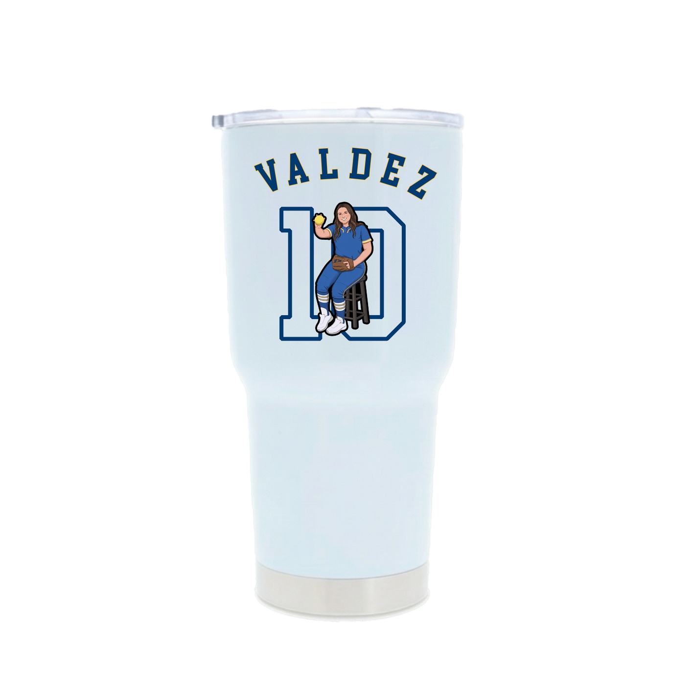 30oz Stainless Steel Tumbler — Shirsey Arch in White