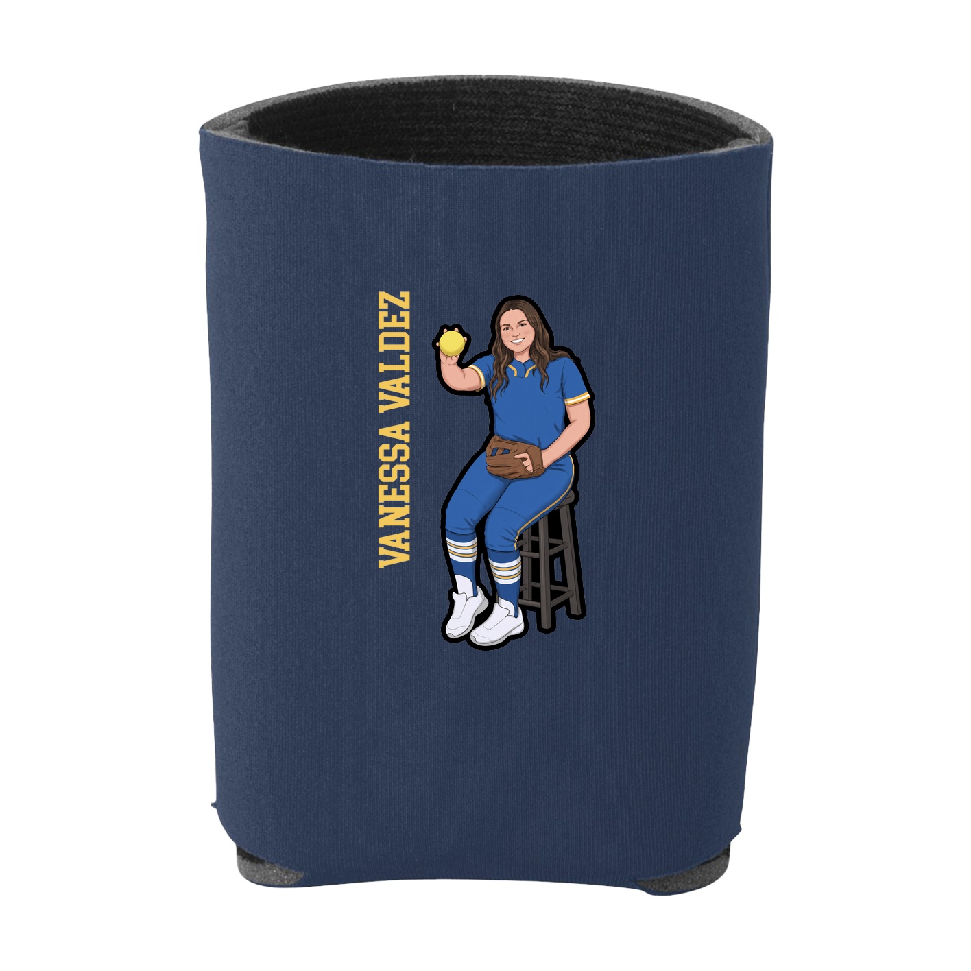 Can Holder — Name Vertical in Navy