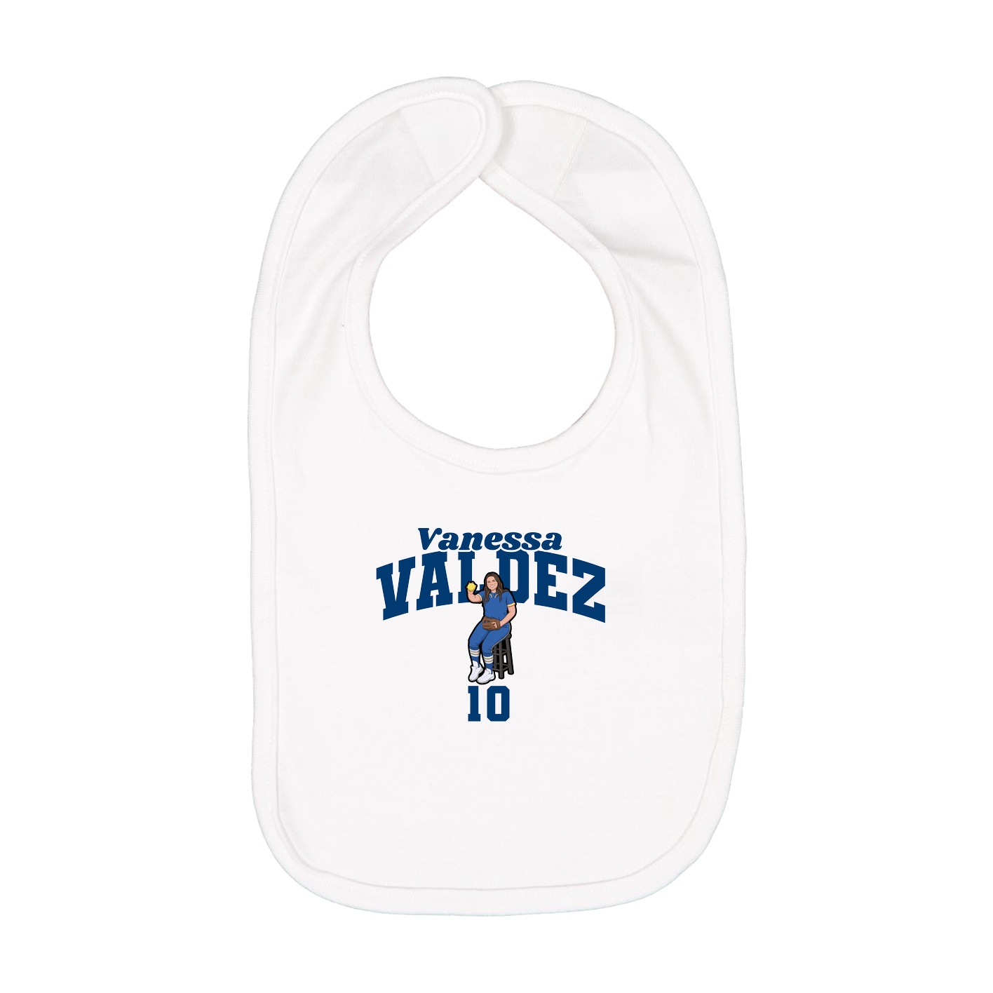Infant Bib — Signature Arch in White