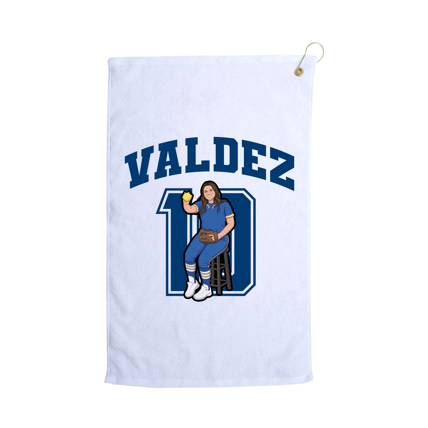 Golf Towel — Number in White