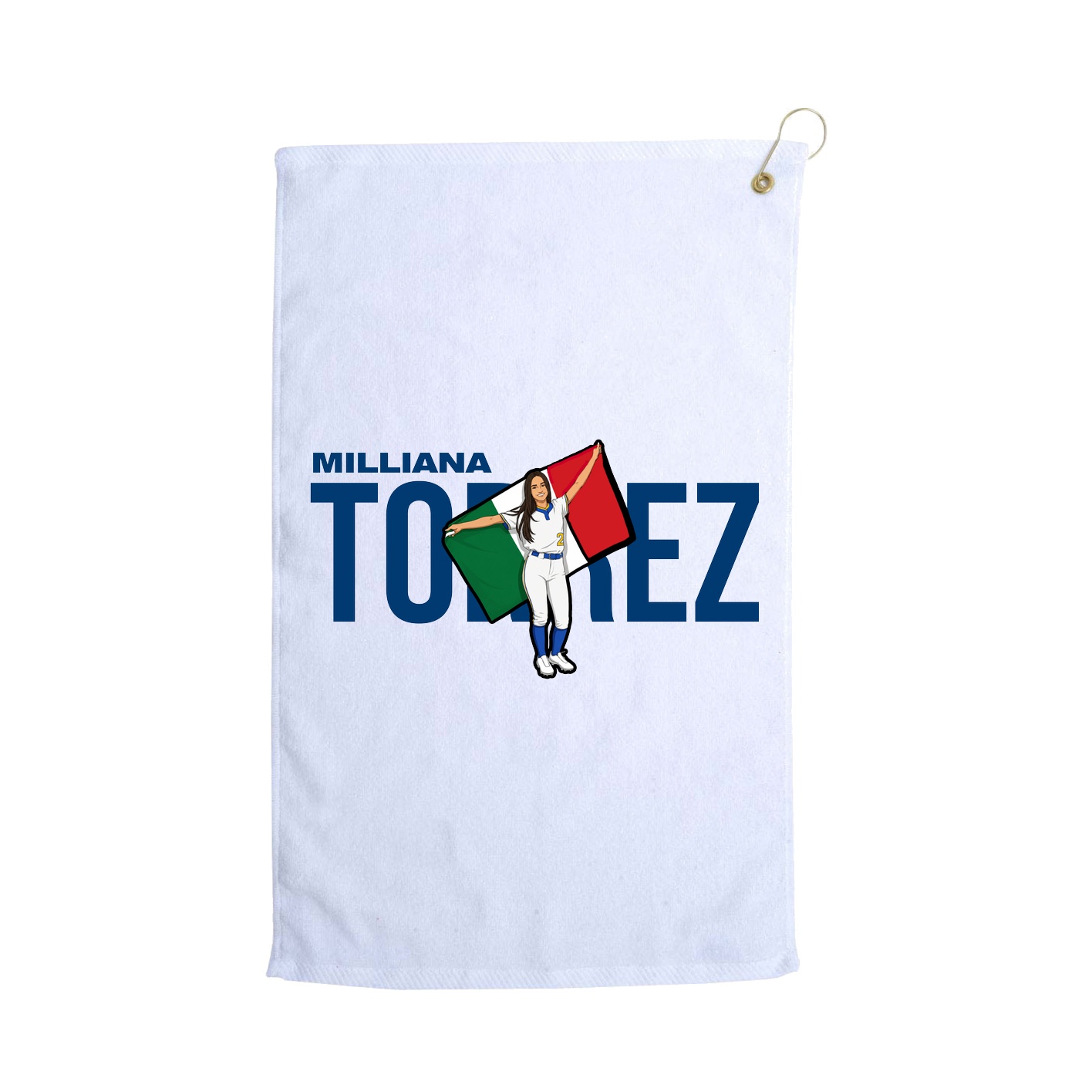 Golf Towel — Player Name in White