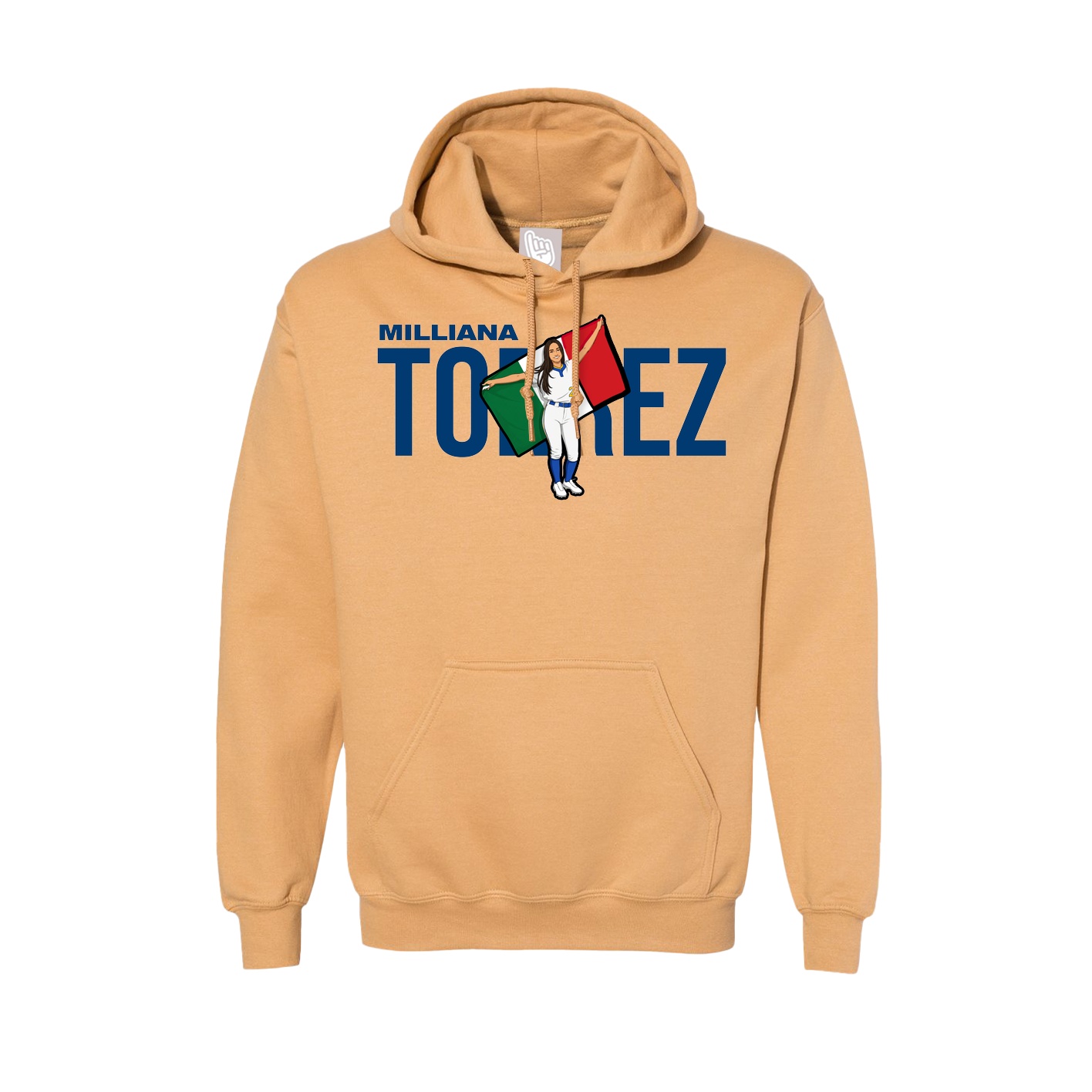Hoodie — Player Name in Vegas Gold