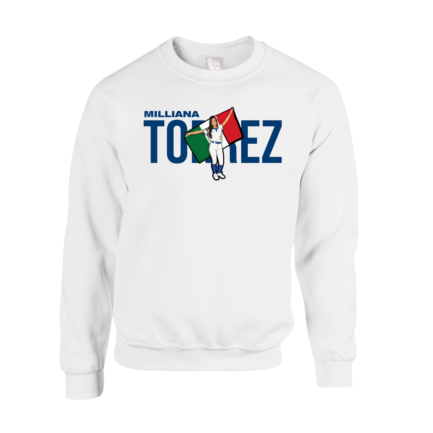 Fleece Crew — Player Name in White