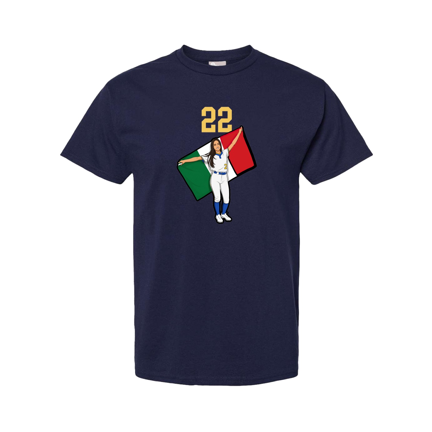 Tee — Number Top in Navy