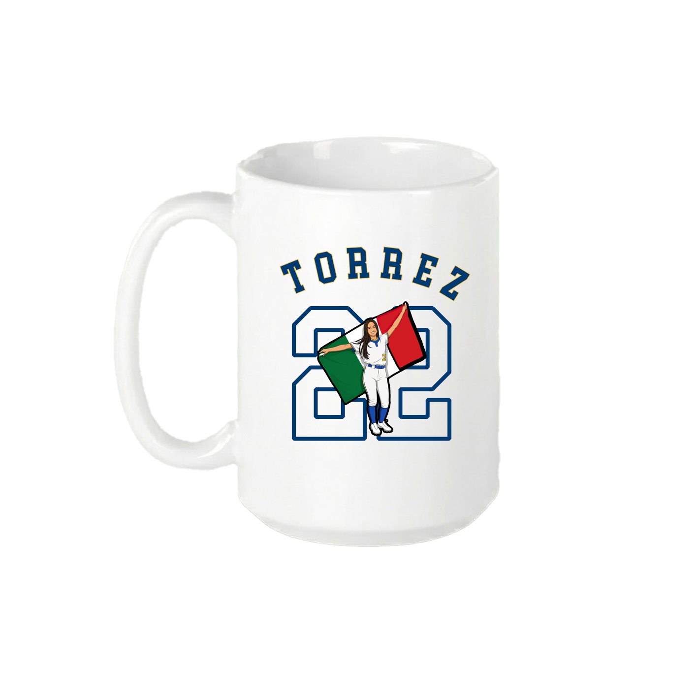 15oz Coffee Mug — Shirsey Arch in White