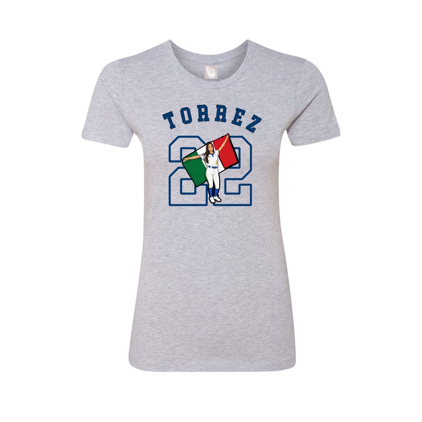 Fitted Women's Tee — Shirsey Arch in Grey