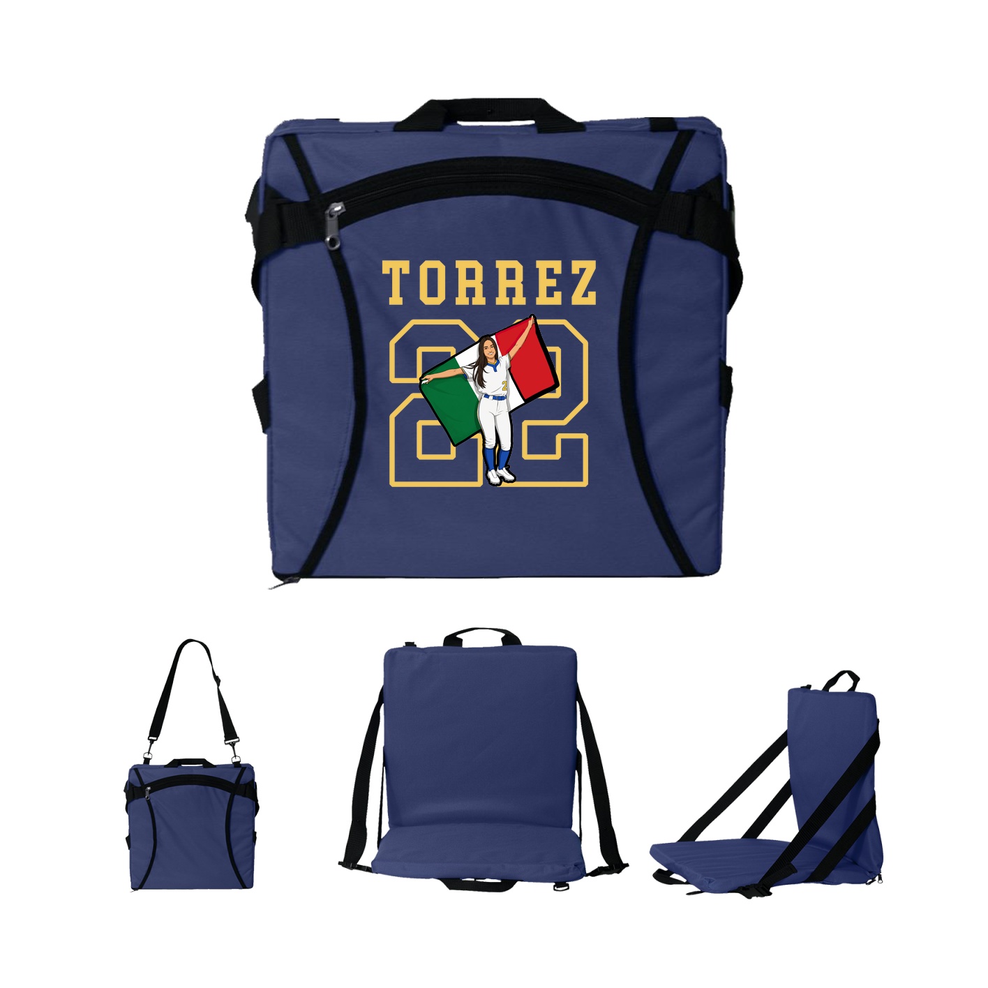 Folding Stadium Seat — Shirsey in Navy