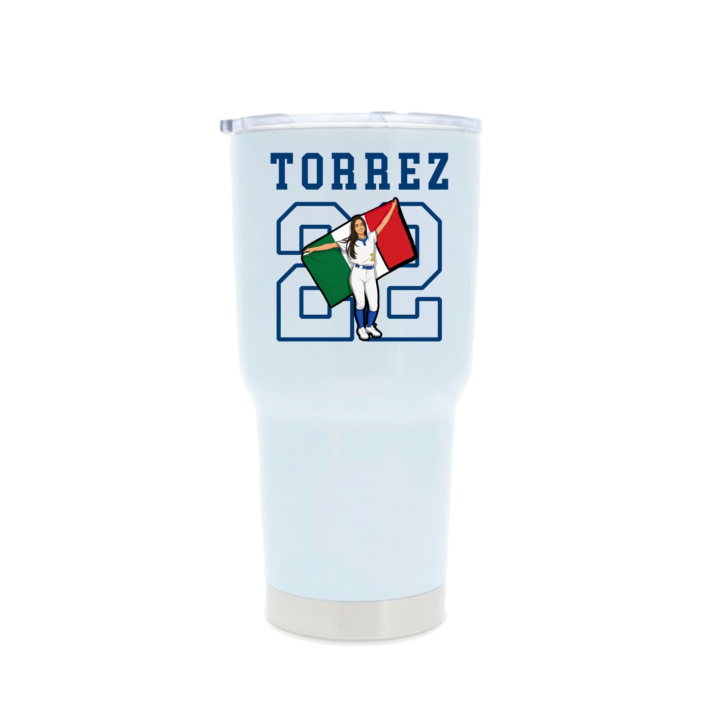 30oz Stainless Steel Tumbler — Shirsey in White