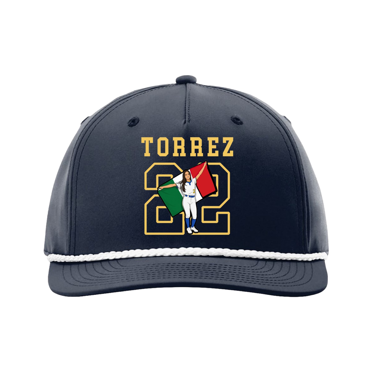 Five-Panel Classic Rope Cap — Shirsey in Navy