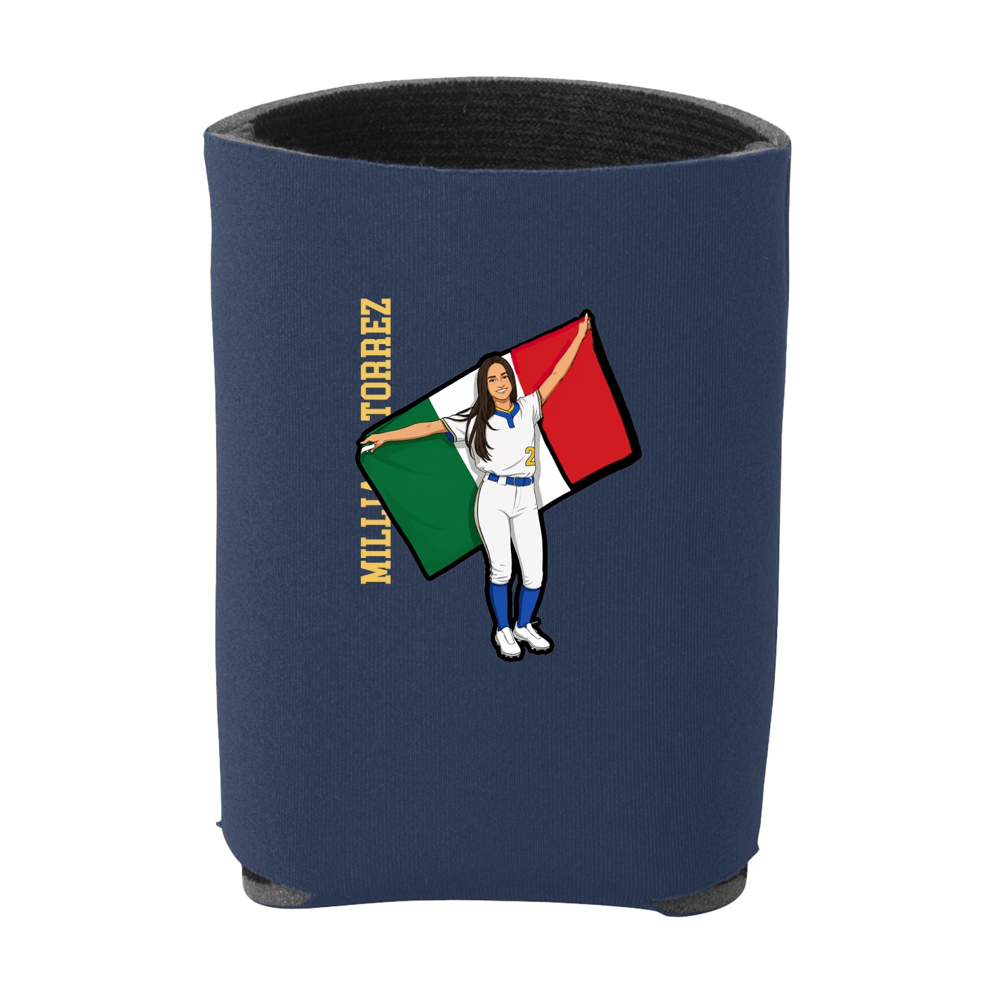 Can Holder — Name Vertical in Navy