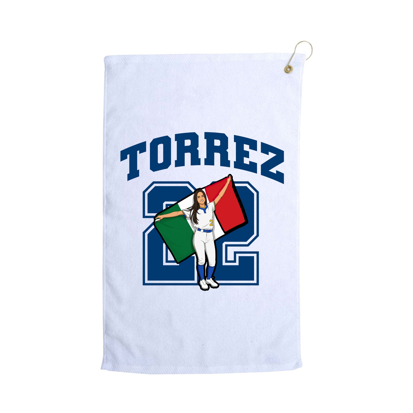 Golf Towel — Number in White