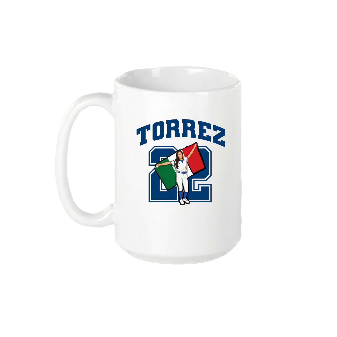 15oz Coffee Mug — Number in White
