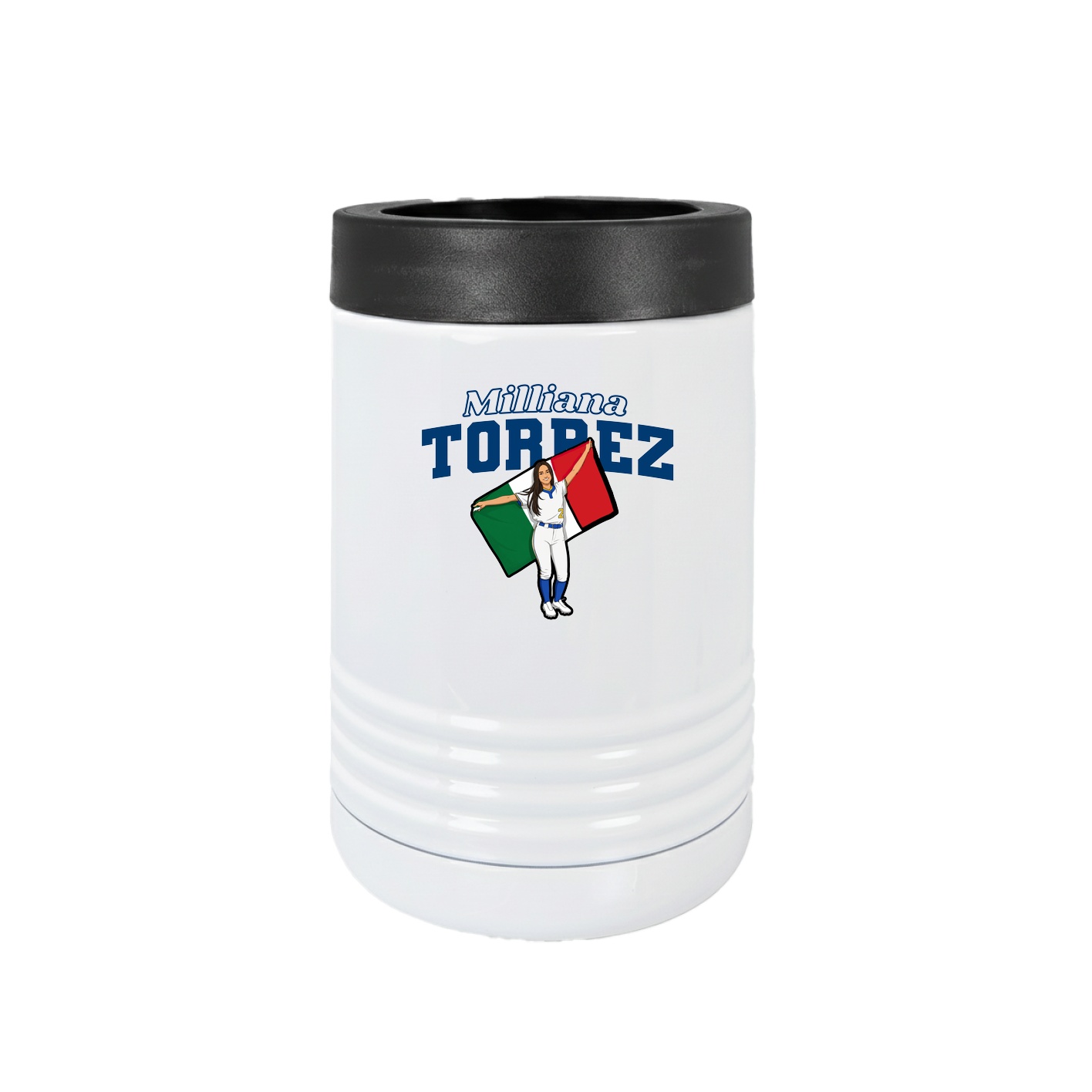 Beverage Holder — Name Arch in White