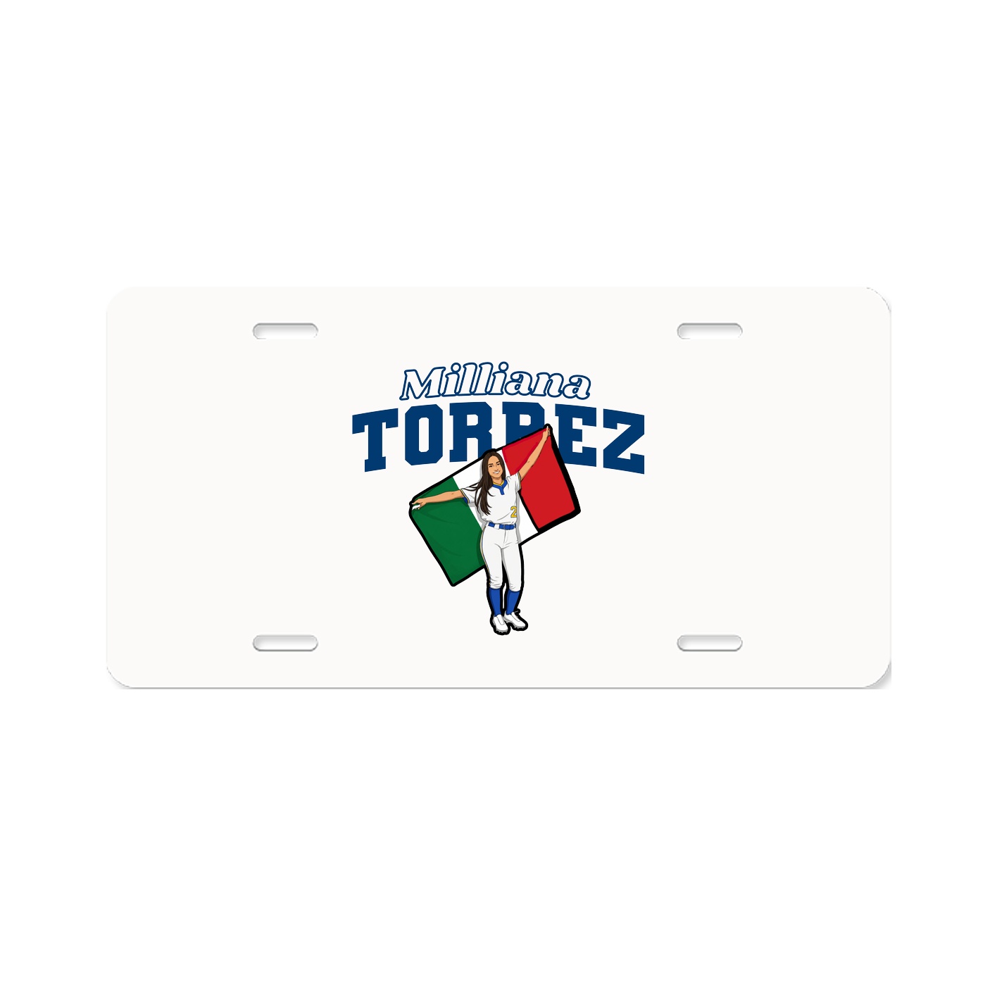 License Plate — Name Arch in Classic
