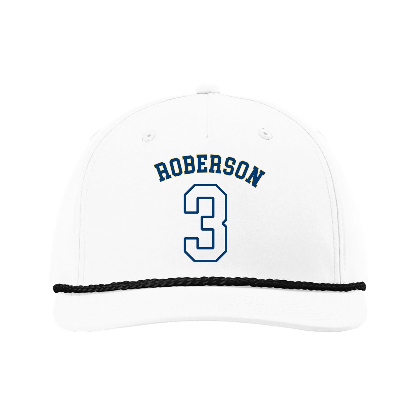 Five-Panel Classic Rope Cap — Shirsey Arch in White
