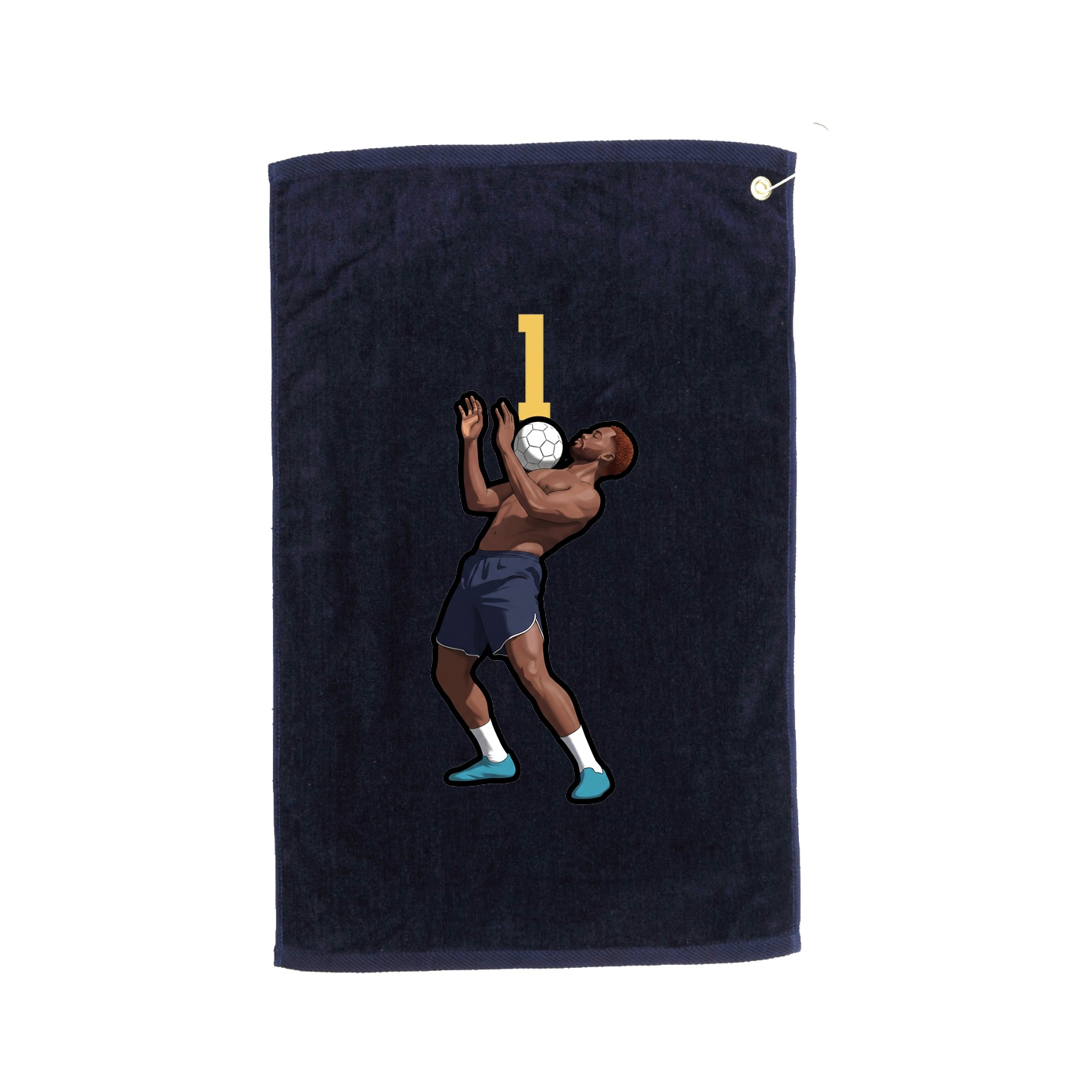 Golf Towel — Number Top in Navy