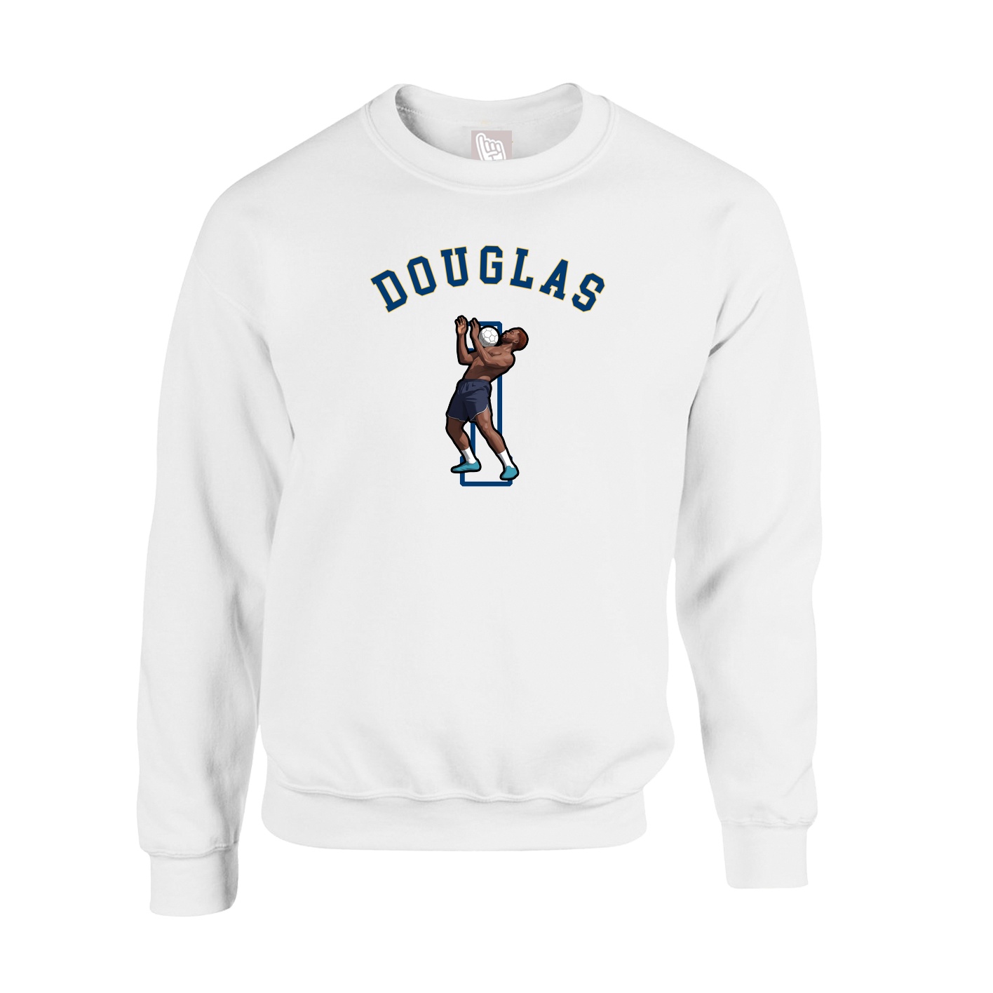 Fleece Crew — Shirsey Arch in White