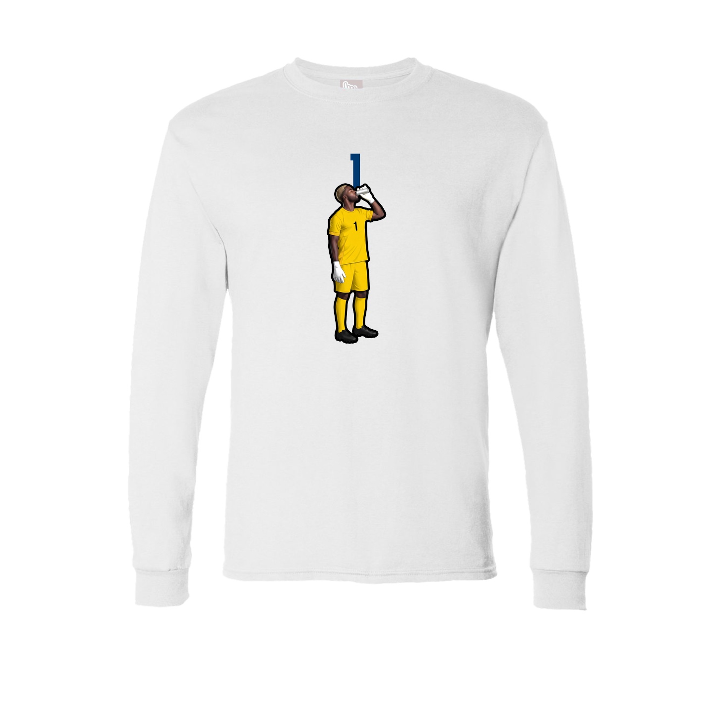 Long Sleeve Tee — Number Top in White