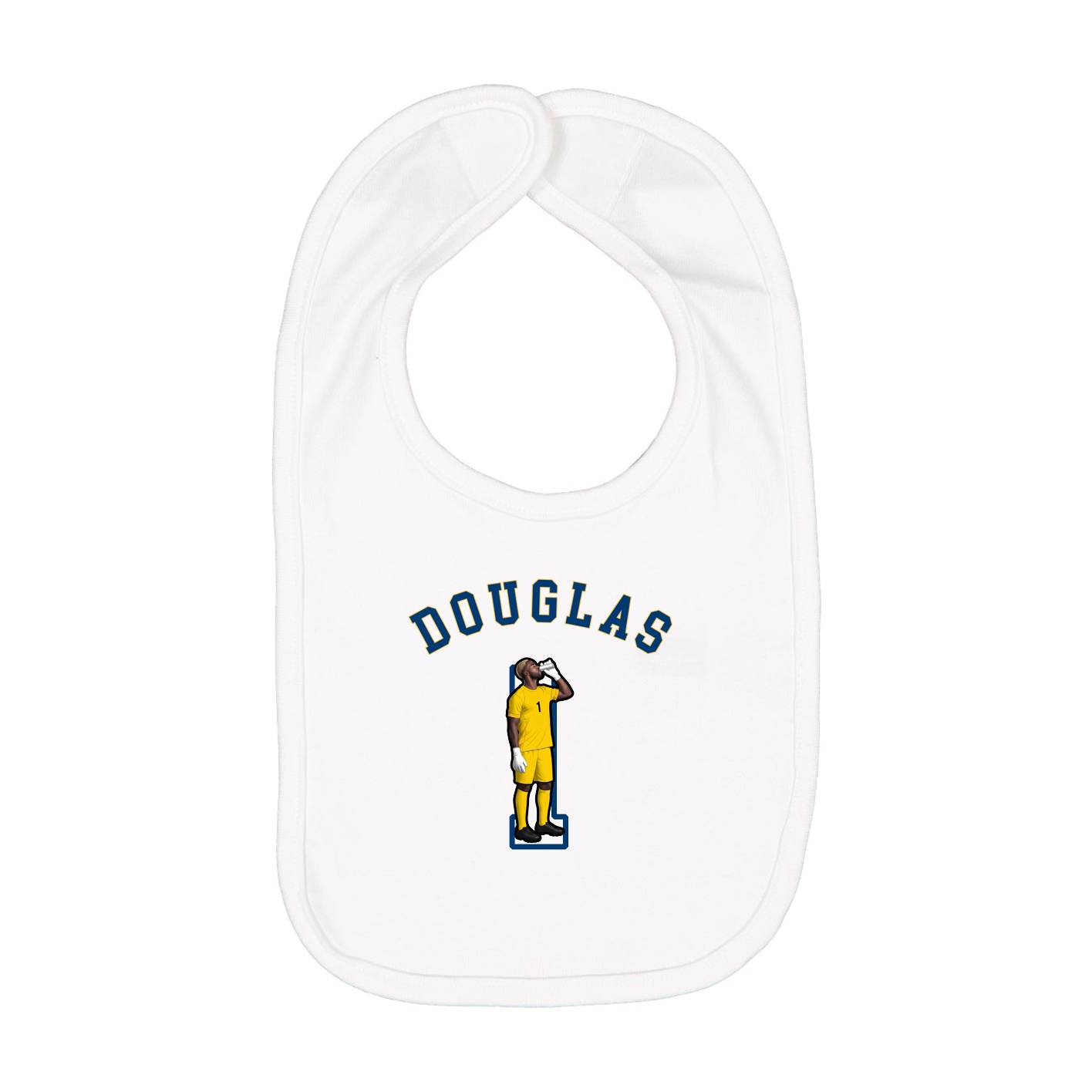 Infant Bib — Shirsey Arch in White