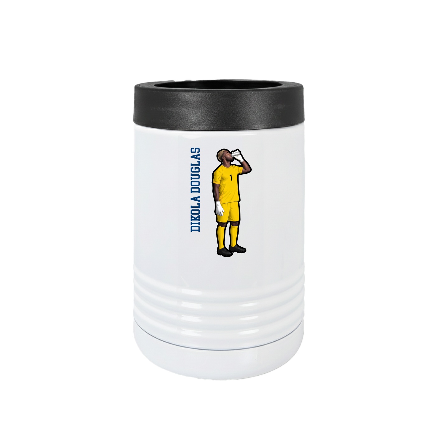 Beverage Holder — Name Vertical in White