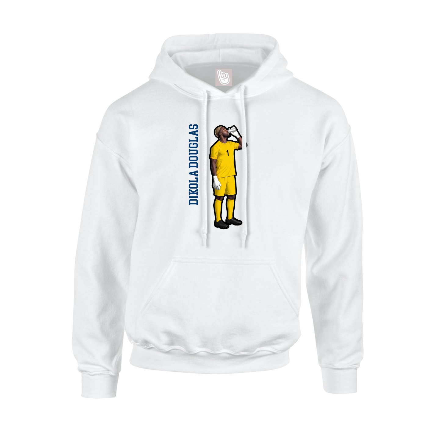Youth Hoodie — Name Vertical in White