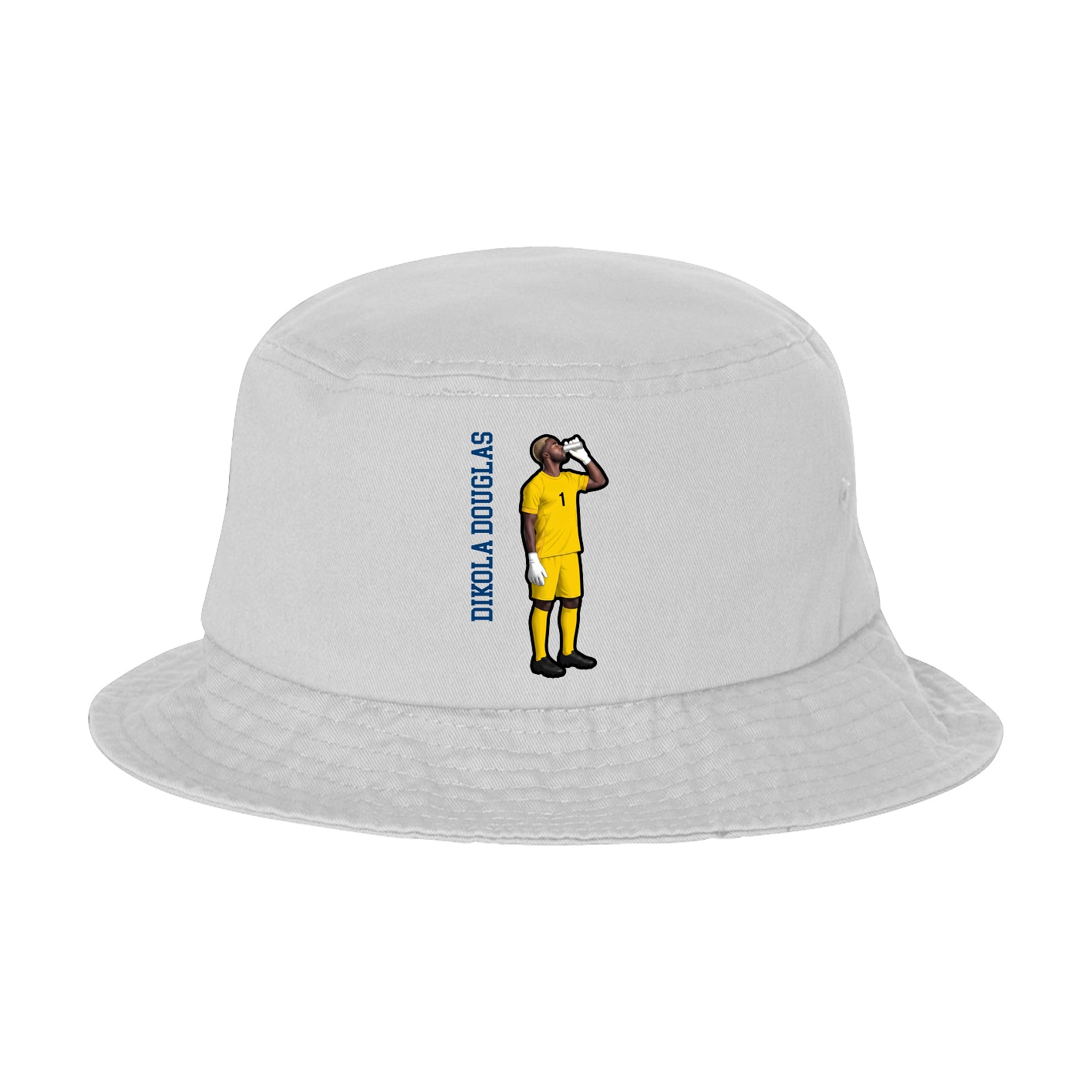 Bucket Cap — Name Vertical in White