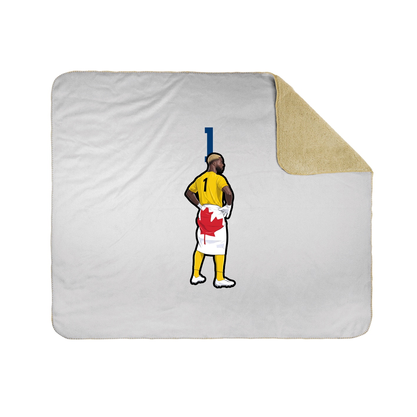 Throw Blanket — Number Top in White