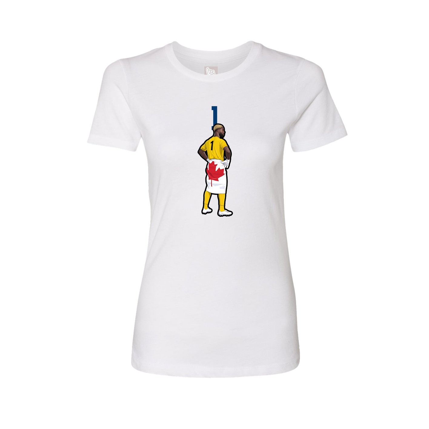 Womens Tee — Number Top in White