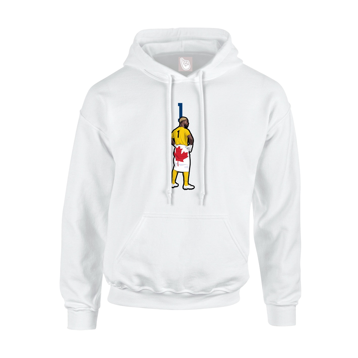 Hoodie — Number Top in White