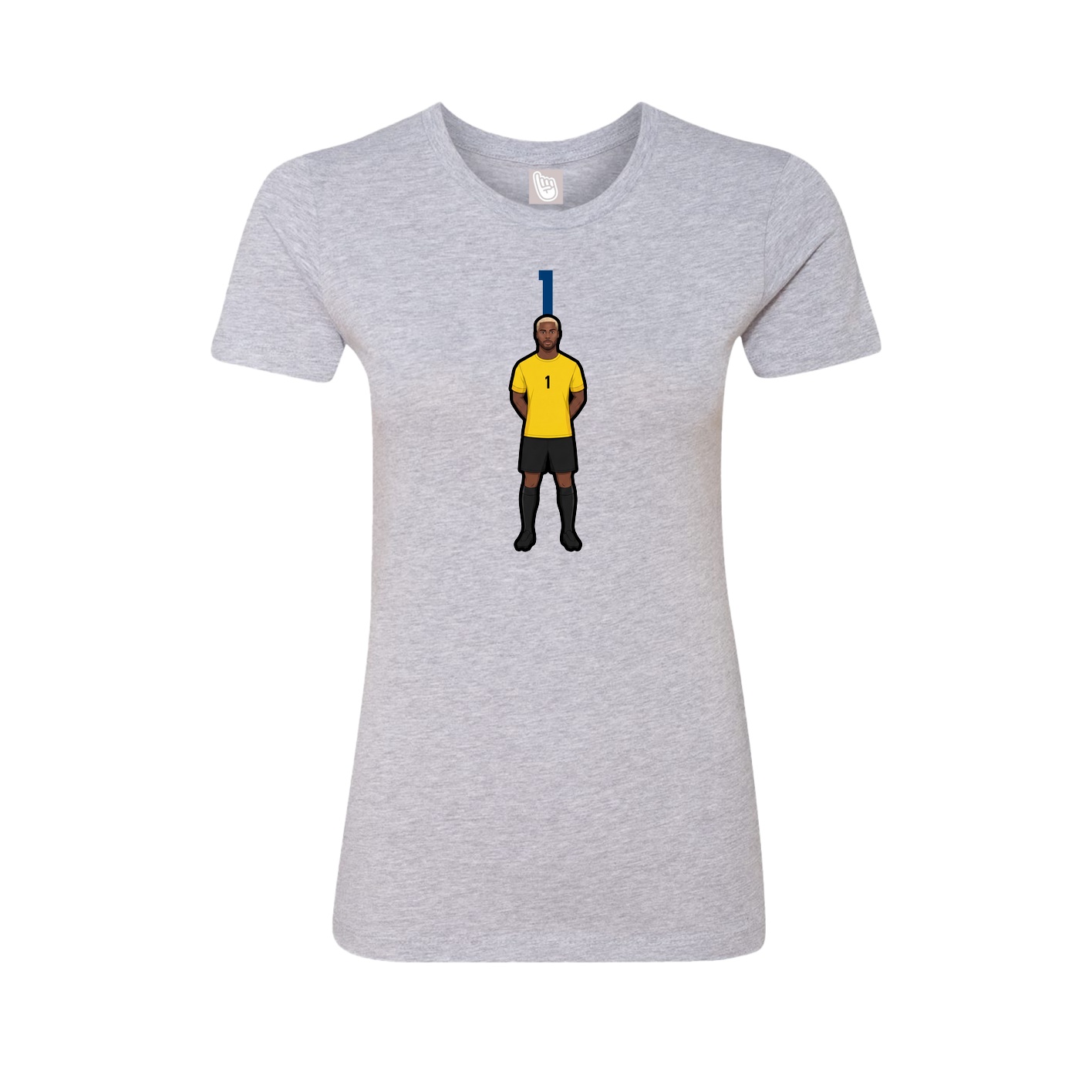 Womens Tee — Number Top in Grey