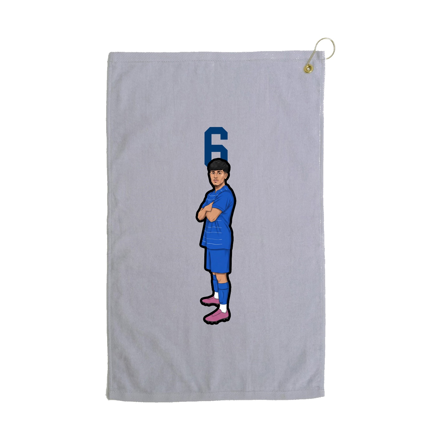 Golf Towel — Number Top in Grey