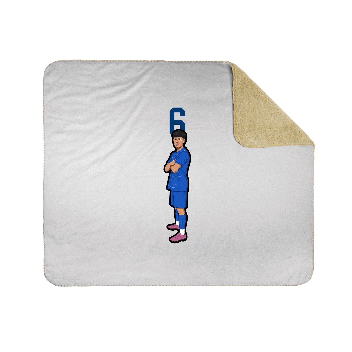 Throw Blanket — Number Top in White