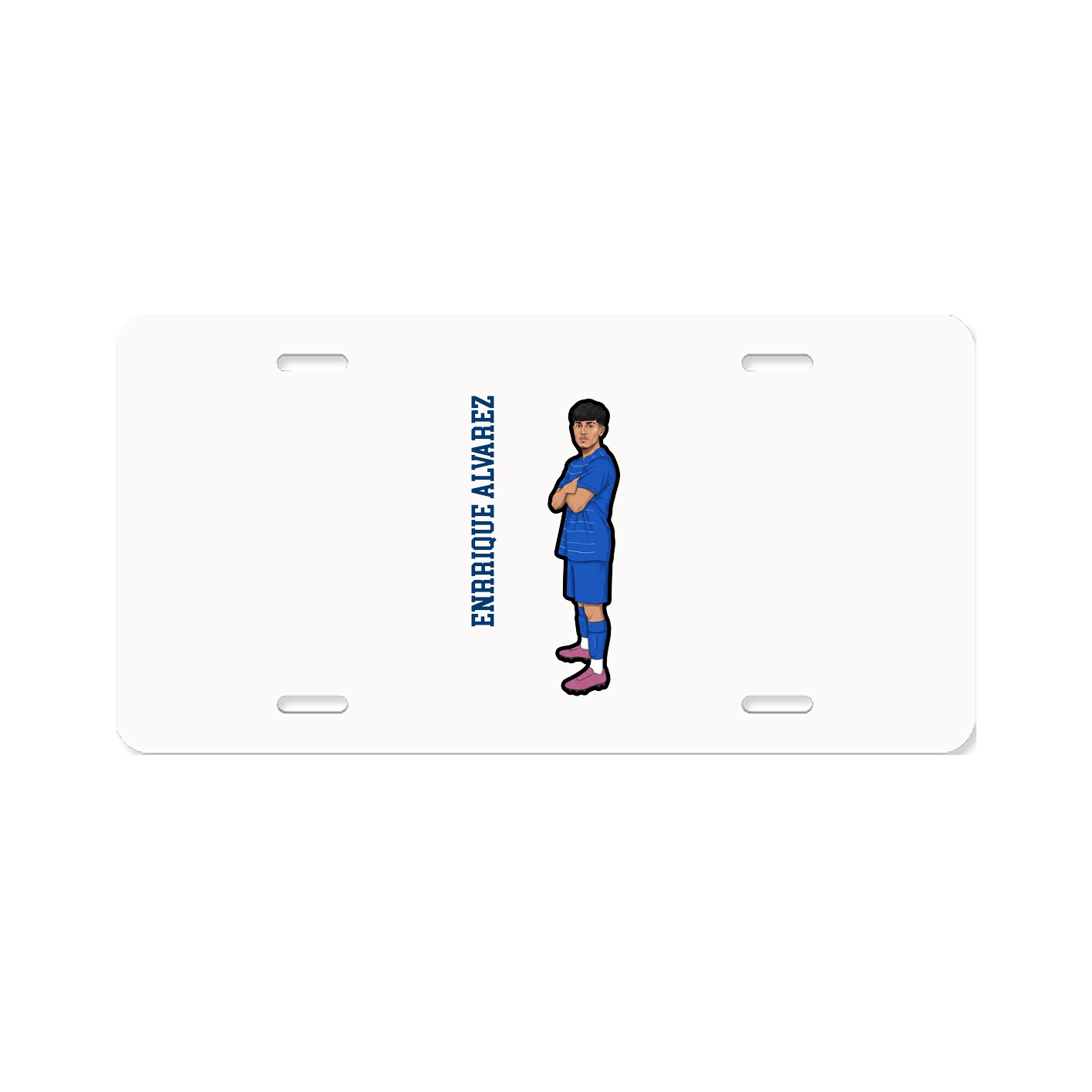 License Plate — Name Vertical in Classic