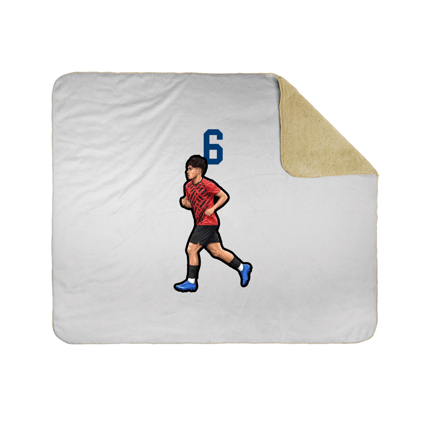 Throw Blanket — Number Top in White