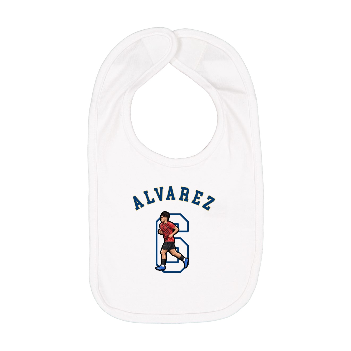Infant Bib — Shirsey Arch in White