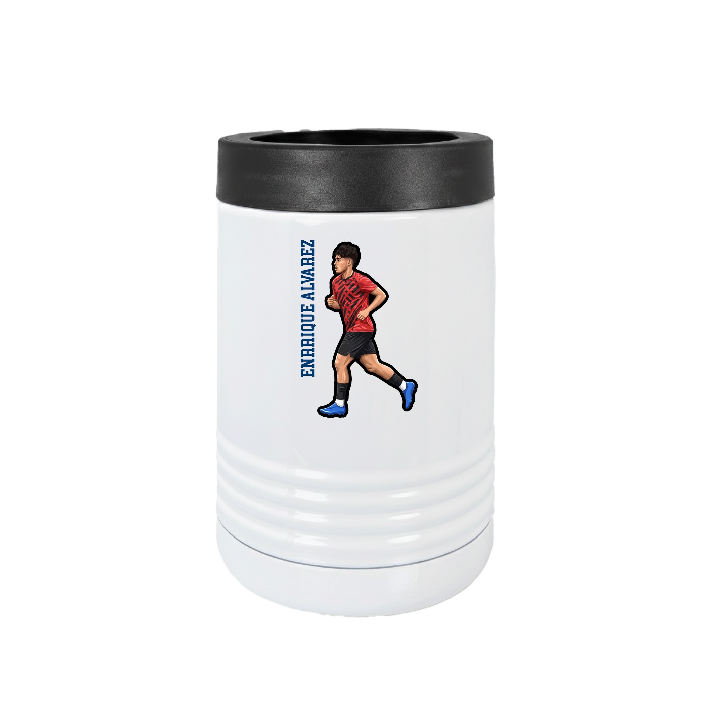 Beverage Holder — Name Vertical in White