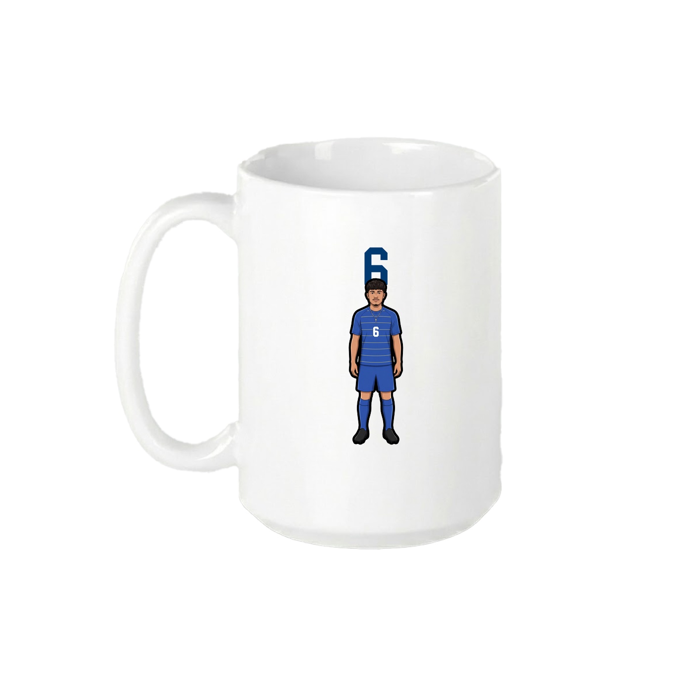 15oz Coffee Mug — Number Top in White