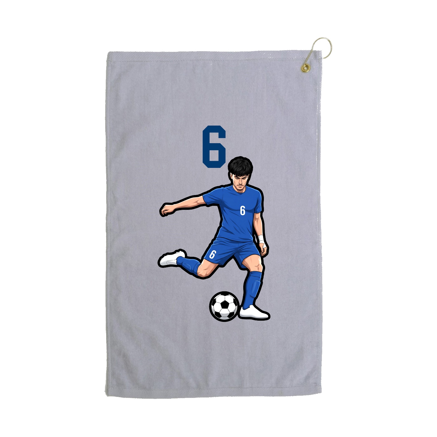 Golf Towel — Number Top in Grey