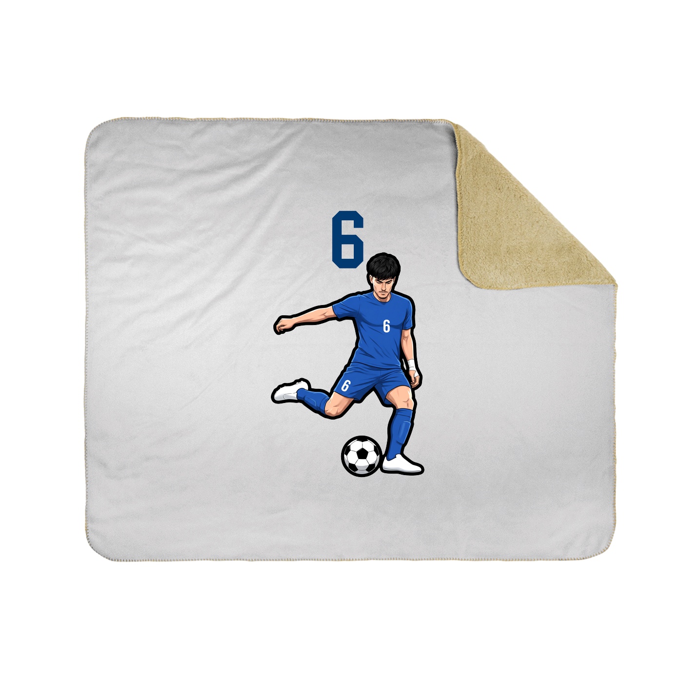 Throw Blanket — Number Top in White