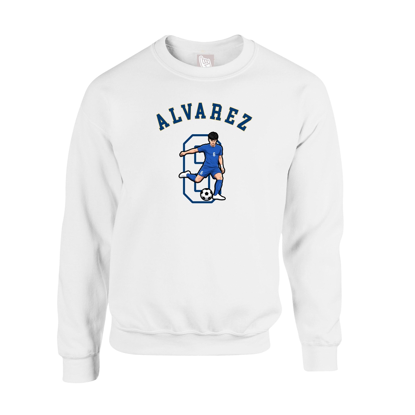 Fleece Crew — Shirsey Arch in White