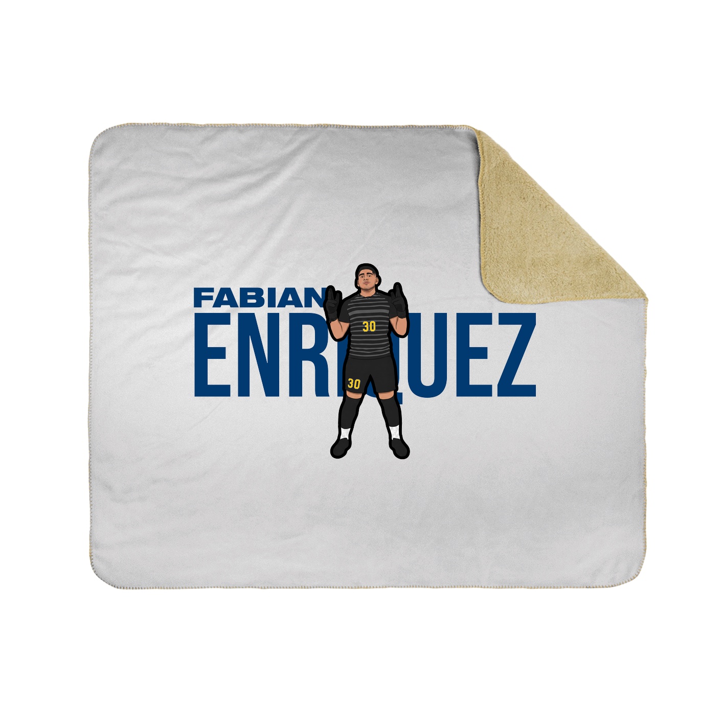 Throw Blanket — Player Name in White