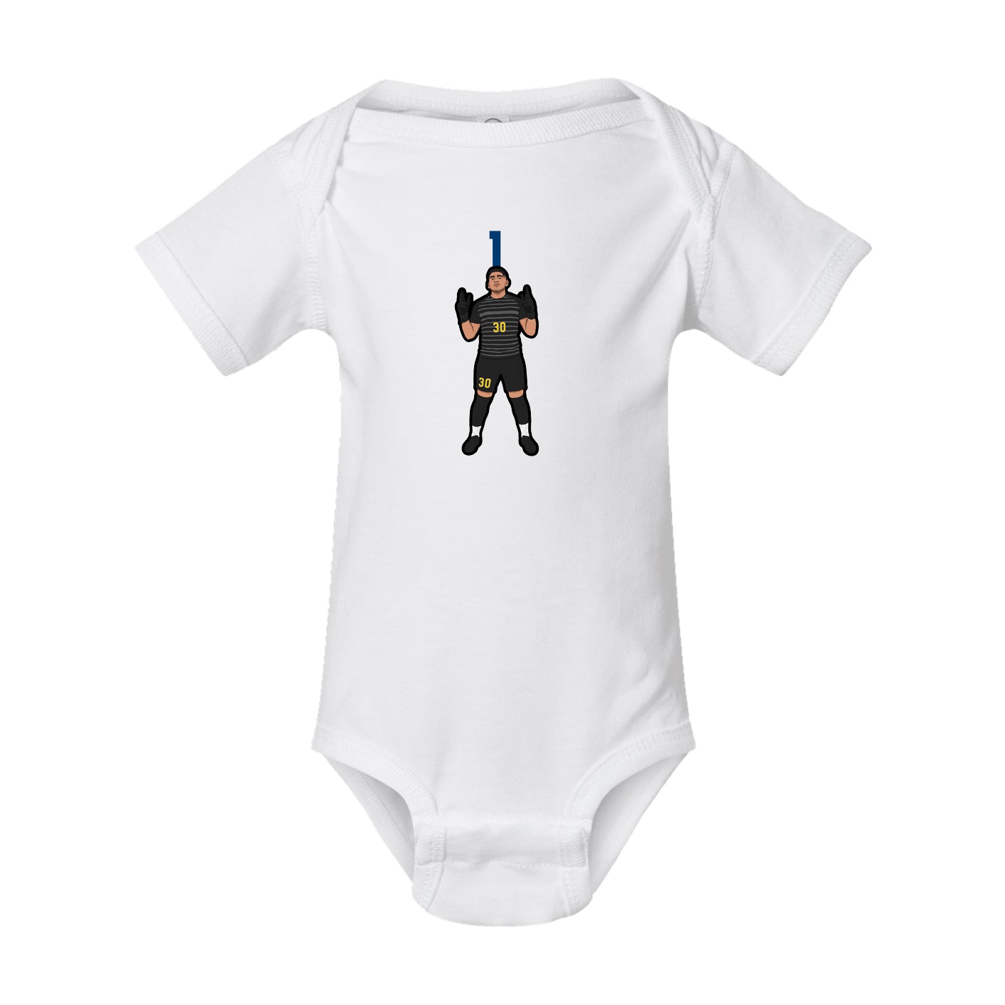 Baby Onesie — Number Top in White