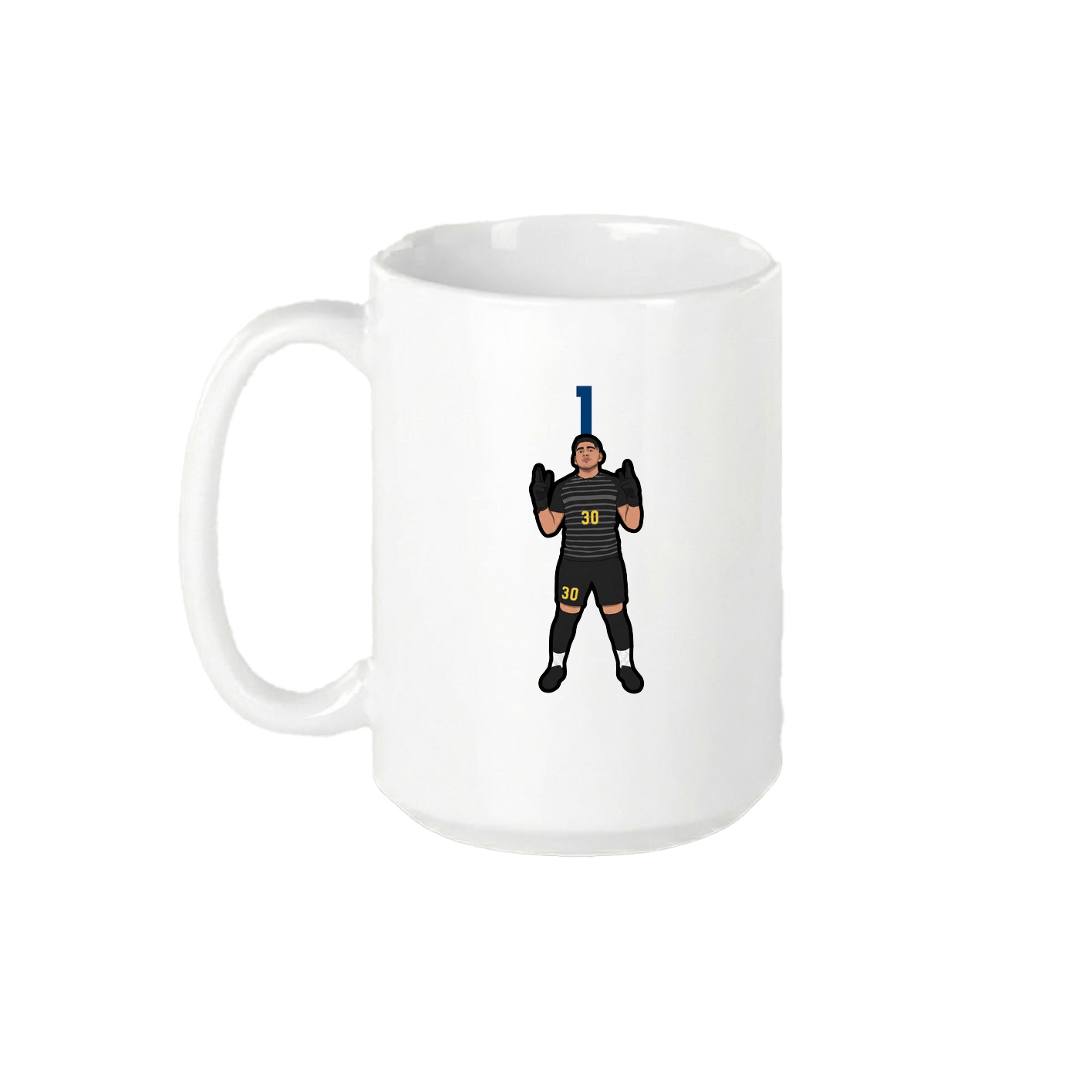 15oz Coffee Mug — Number Top in White