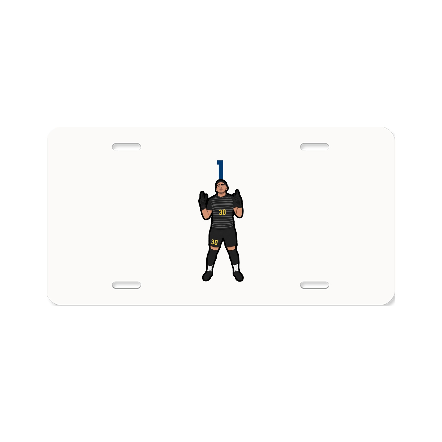 License Plate — Number Top in Classic