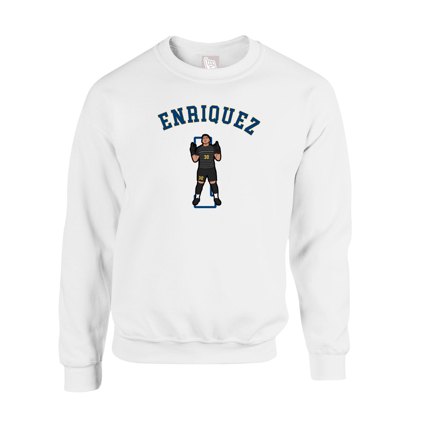 Fleece Crew — Shirsey Arch in White