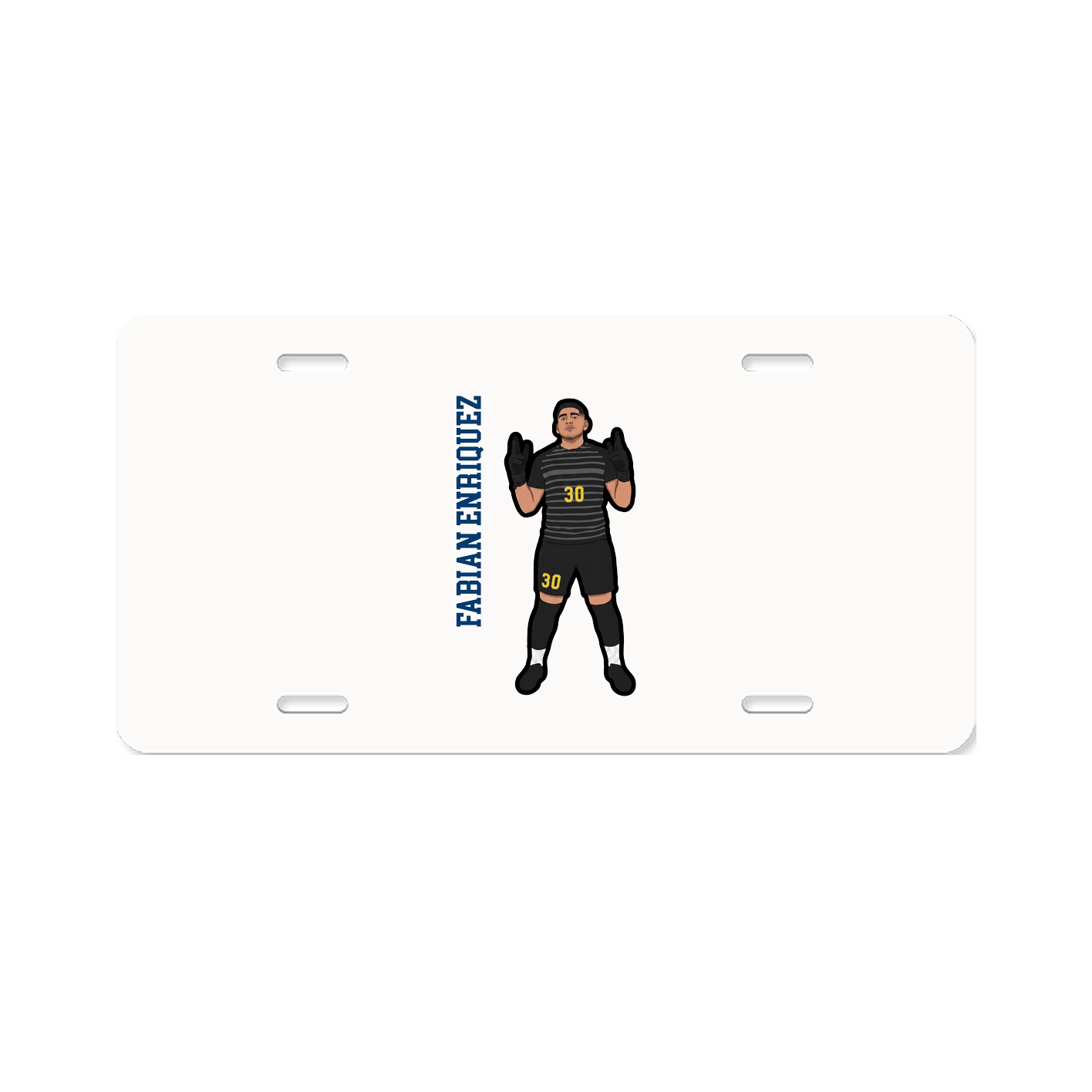 License Plate — Name Vertical in Classic