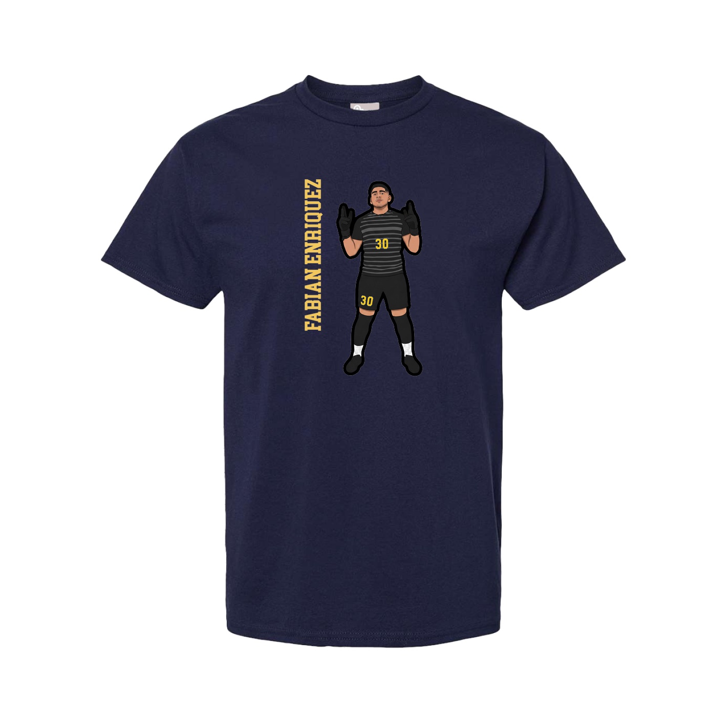 Tee — Name Vertical in Navy