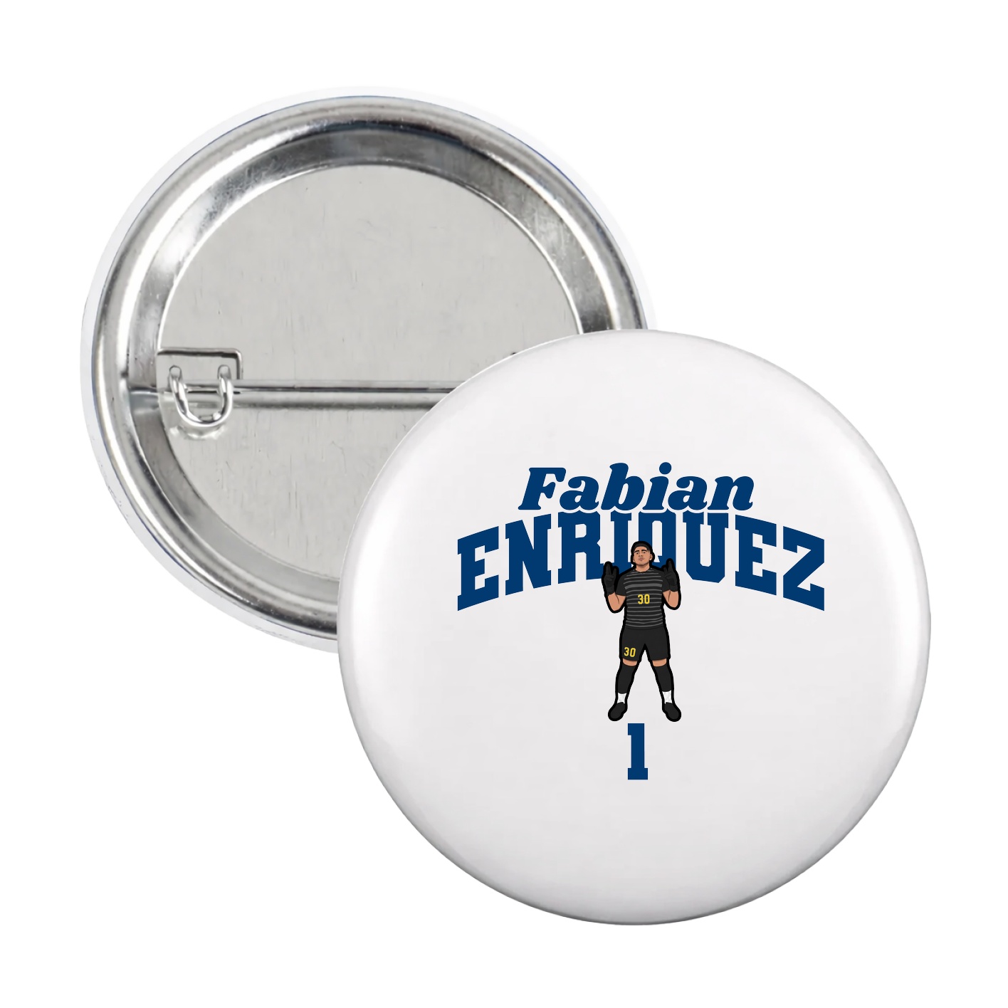 Game Day Button — Signature Arch in White